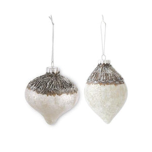 Assorted Glass Birch Bark Onion and Teardrop O