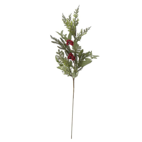 34 Inch Mixed Pine & Eucalyptus Red Berry Ste