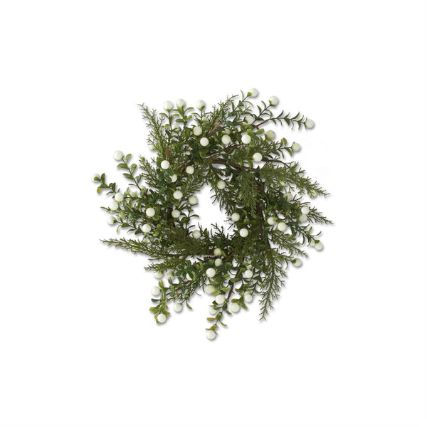 14 Inch Berry Prickly Heath & Pine Candle Ring