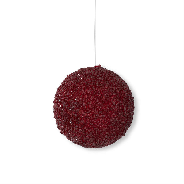 Burgundy Icy Round Ornament