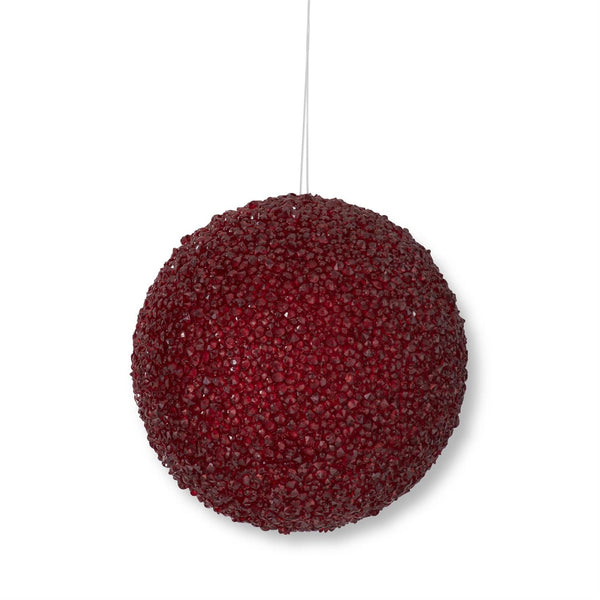 Burgundy Icy Round Ornament