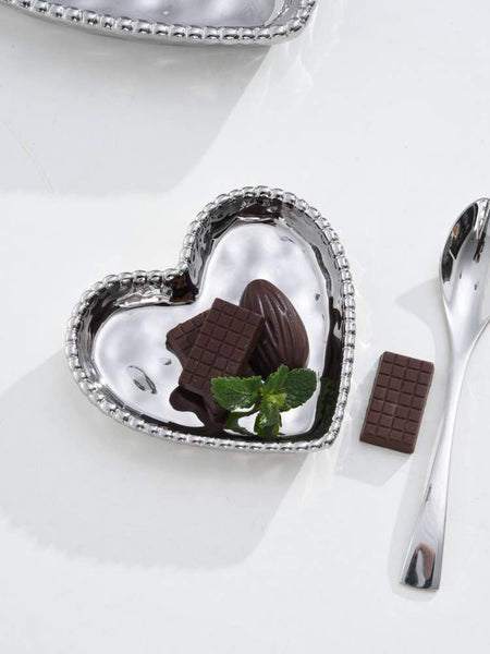Mini Heart Dish Silver