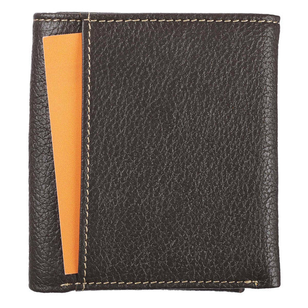 Wallet Leather Brown Crosses Badge