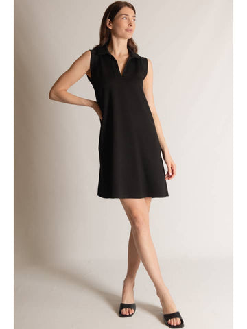 Sleeveless Collared Dress, Butter Modal