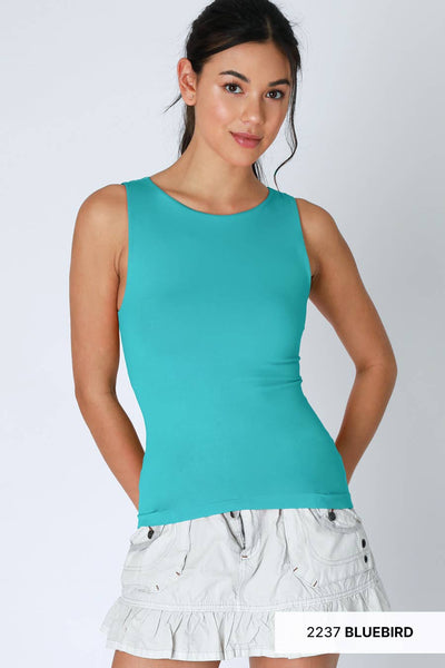 NS8321 - Clean Line Boat Neck Tank Top: 25 Red