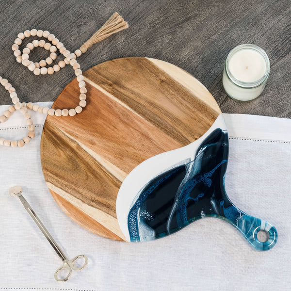 Cheeseboards - 12" Round w/handle: Gold Quartz