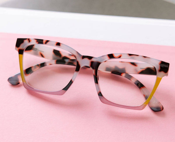 Birdie (Blue Light): Blonde Tortoise Colorblock / Reading / 2.00