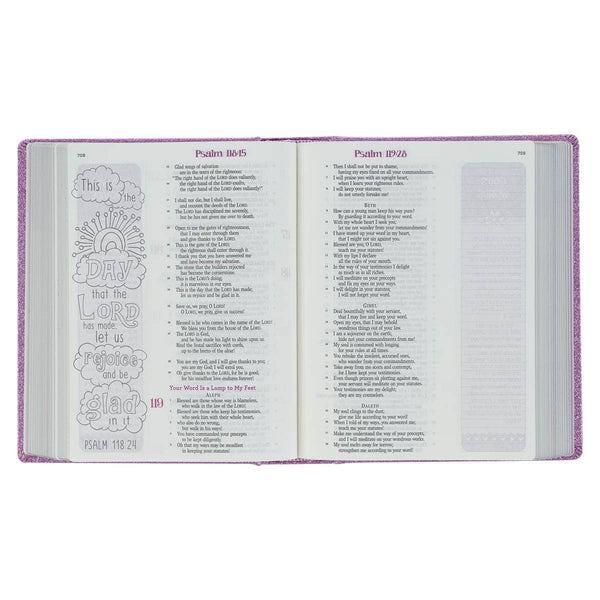 Purple Glitter My Creative Bible for Girls - an ESV Journali