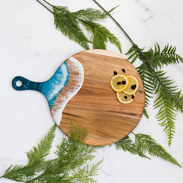 Cheeseboards - 12" Round w/handle: Gold Quartz