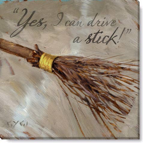 Inspirational Witch's Broom Art Print: Multicolor / Mini: 5x5x1 inches