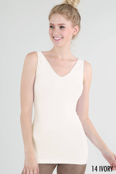 NS7180 - Reversible Tank Top: 14 Ivory