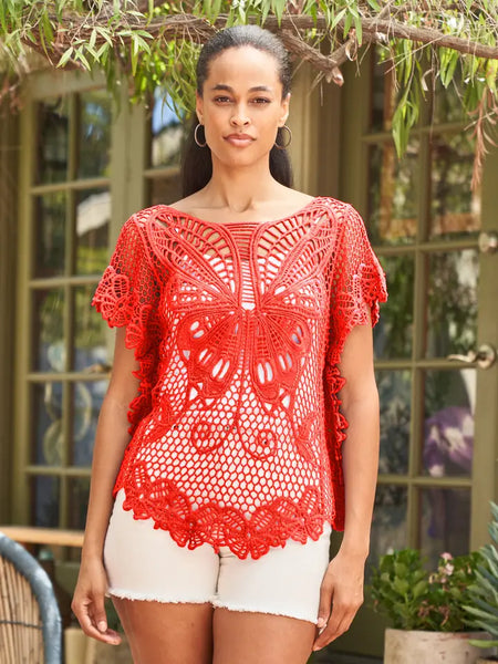 Crochet Butterfly Top