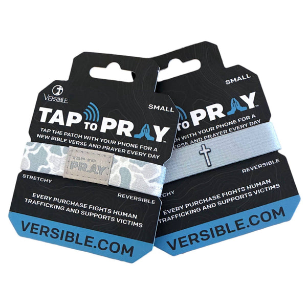 Tap To Pray® Wristband – River Rock Camo - Aspen: Extra Large