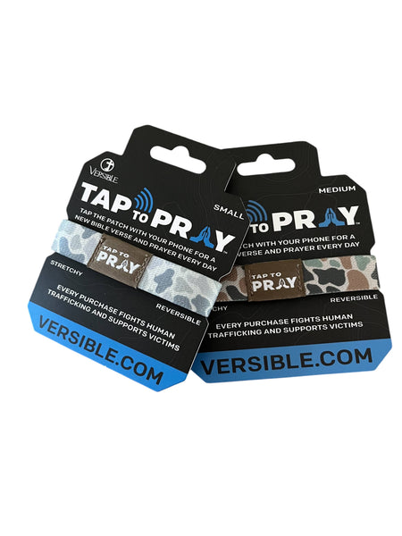 Tap To Pray™ Wristbands - River Rock Camo Classic & Sage: Medium / River Rock Camo Class / Sage