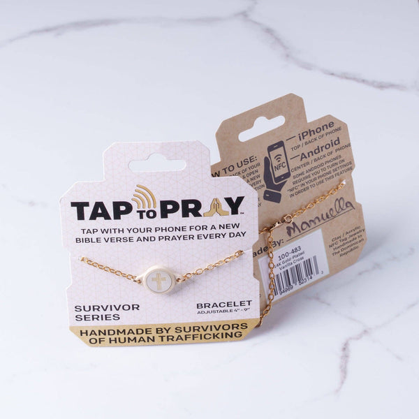 Tap To Pray® Survivor Series Bracelet: Turquoise + Cross