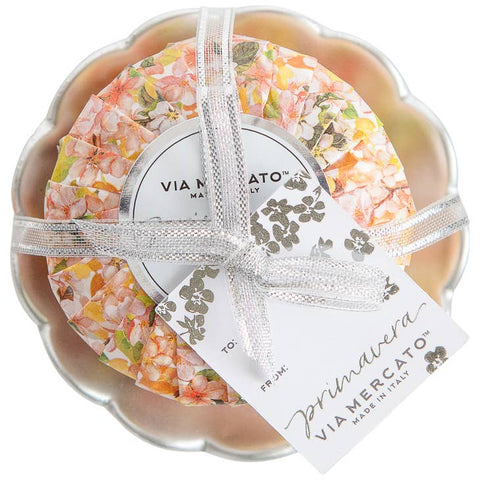Via Mercato - Primavera Soap & Dish Set, Peach Blossom
