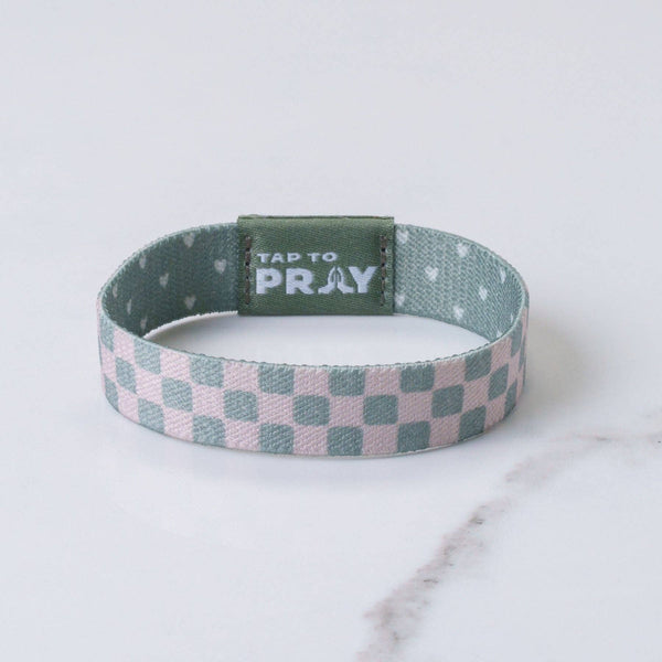 Tap To Pray® Wristband – Cottage & Tile: Large