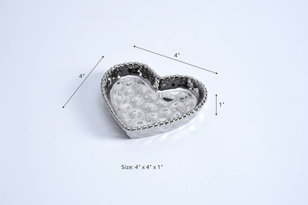 Mini Heart Dish Silver