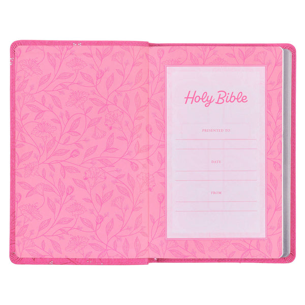 Pearlized Pink Faux Leather KJV Gift Edition Bible