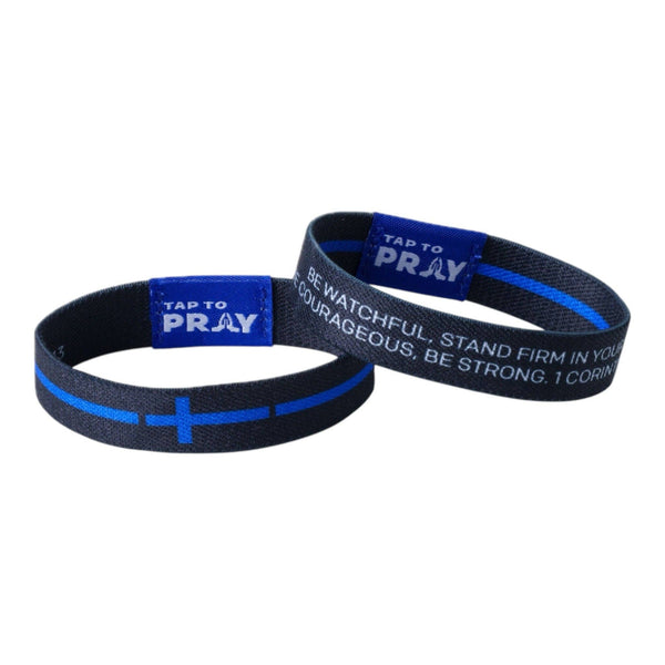 Tap To Pray® Wristband – First Responders - Law Enforcement: Large