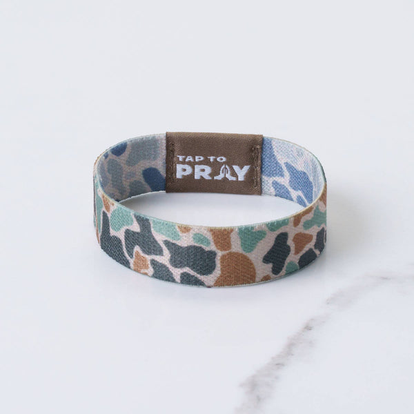 Tap To Pray™ Wristbands - River Rock Camo Classic & Sage: Medium / River Rock Camo Class / Sage