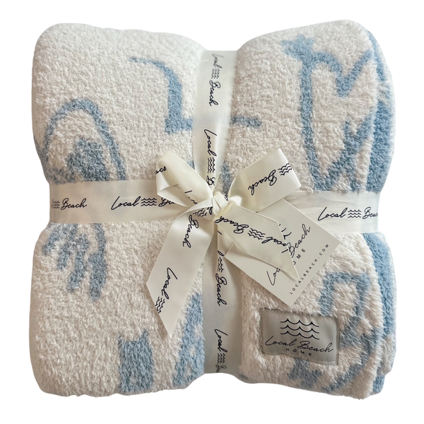 Coastal Cowgirl Luxe Home Blanket: Sand/Cream