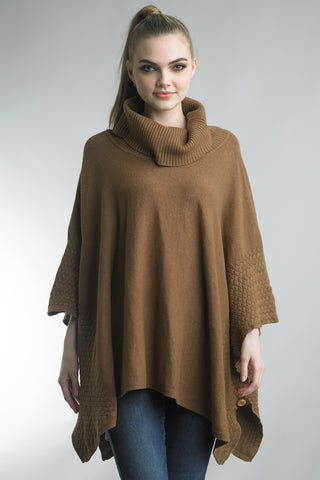 One Size Ribbed Poncho