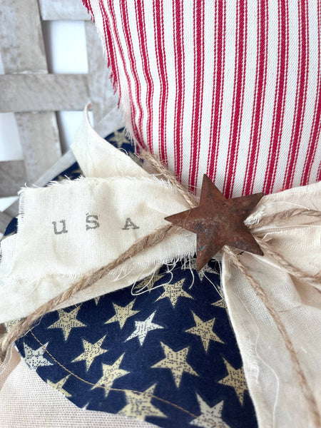 Large Primitive Fourth of July Uncle Sam Hat Holiday Decor