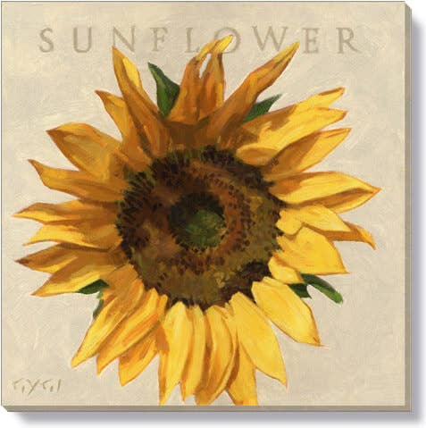 SUNFLOWER GICLEE WALL ART: Multicolor / Mini: 5x5x1 inches