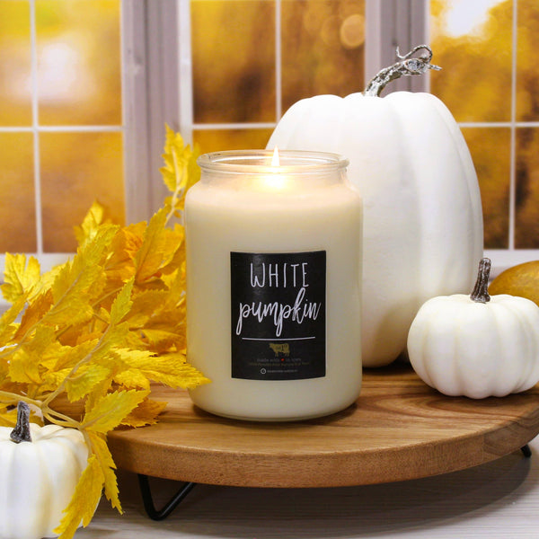 26 oz Farmhouse Jar Candle: White Pumpkin