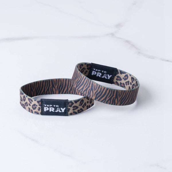 Tap To Pray® Wristband – Safari Leopard: X-Large