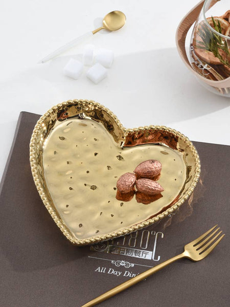Heart Dish Gold