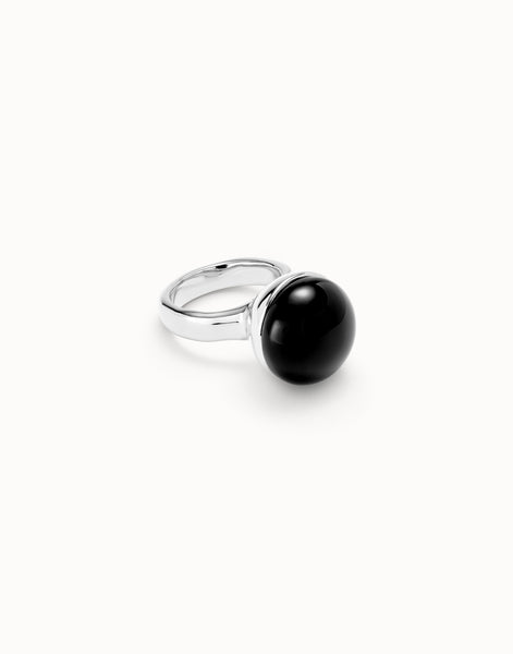 Ring with Black Murano Glass - 18