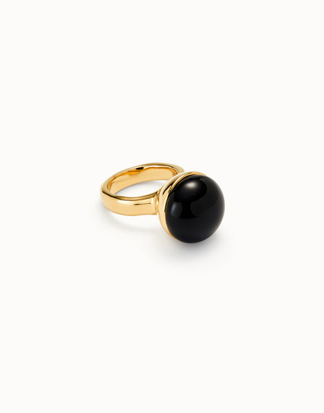 Ring with Black Murano Glass - 18