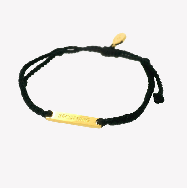 Becoming Black Braided Cord Bracelet