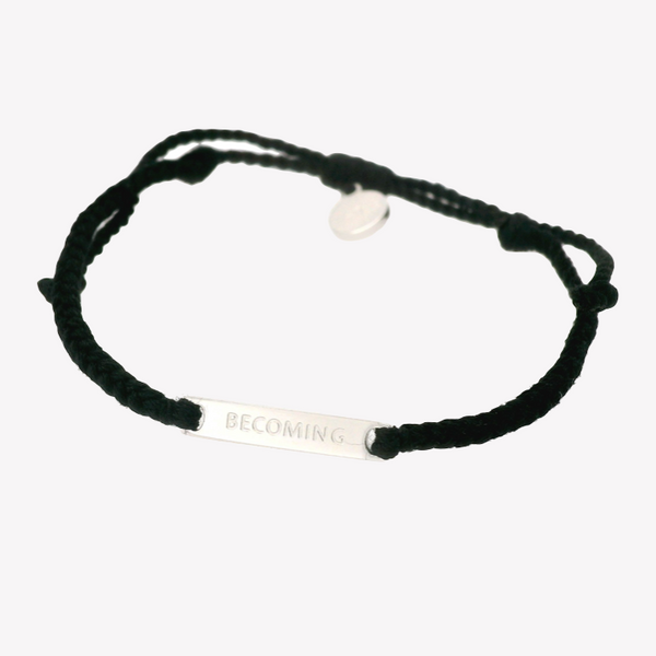 Becoming Black Braided Cord Bracelet