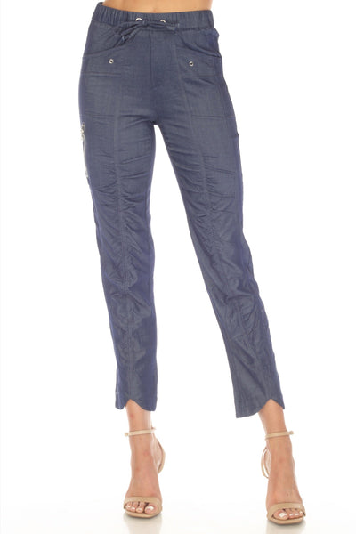Ruched Scallop Pant