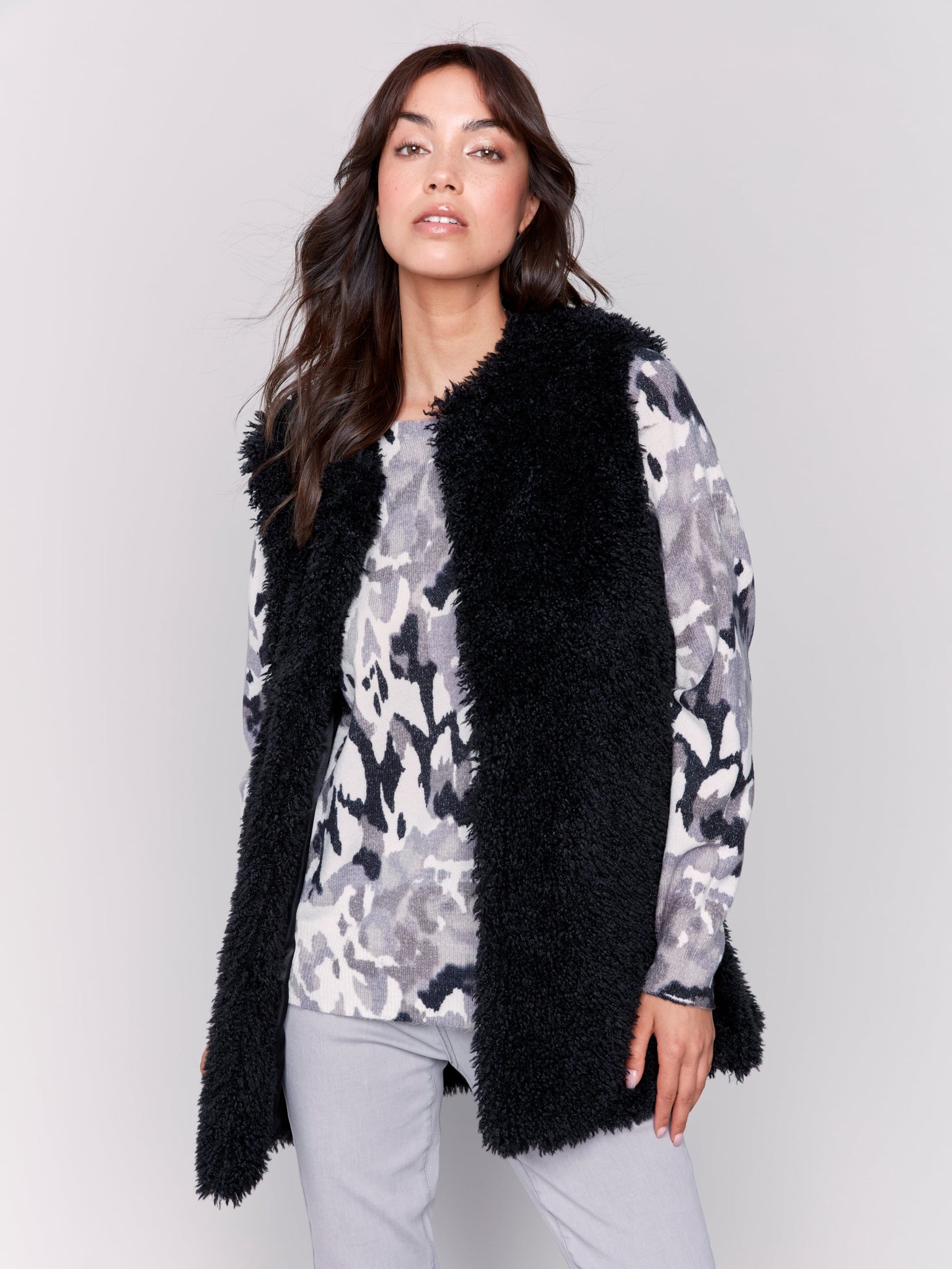 Long Faux Fur Vest