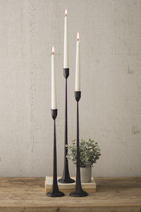 Tall Cast Iron Taper Candle Holders