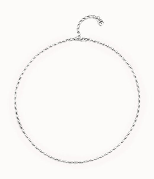 Short oval link chain necklace