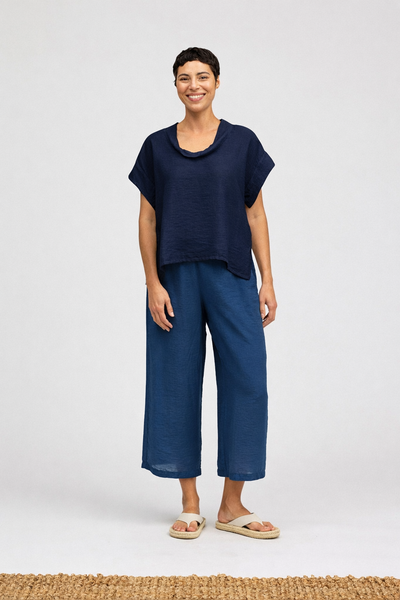 Short Sleeve Cowl Top