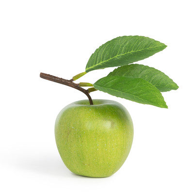 Green Apple With Leaf