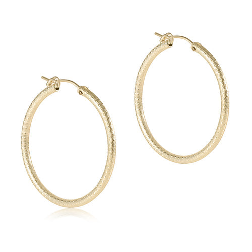 Round Gold 1.25" Hoop-Textured