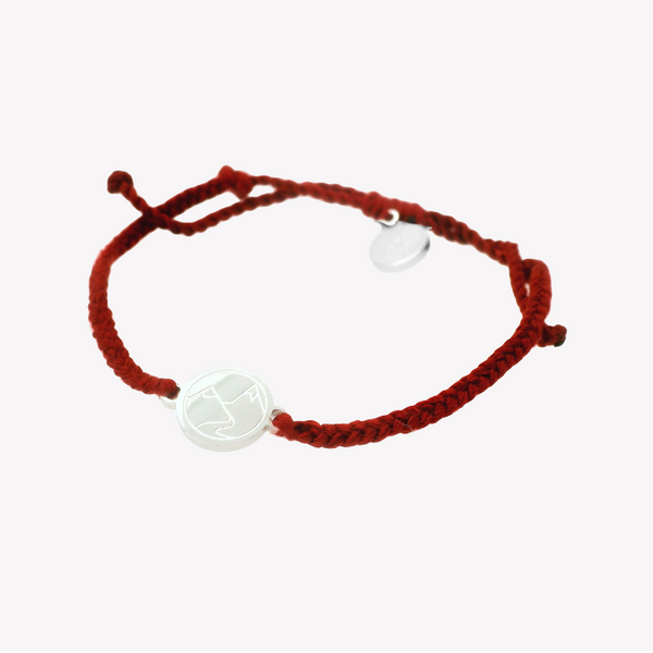Riverbank Garnet Red Braided Cord Bracelet