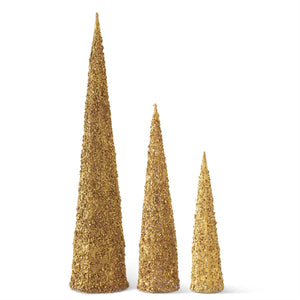 Gold Wire Lace Cone Tree