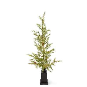 Pine Tree with Mini Pinecones on Resin Spindle