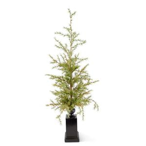 Pine Tree with Mini Pinecones on Resin Spindle