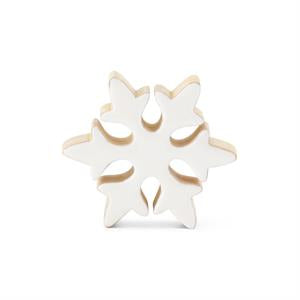 Wood Snowflake with Enamel Front