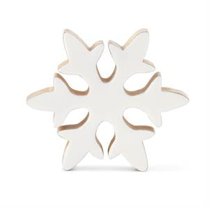 Wood Snowflake with Enamel Front