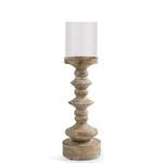Antique Gold Finished Candleholders with Glass